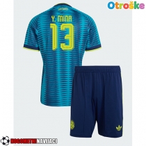 Otroške Nogometnih dresov Kolumbija Yerry Mina #13 Gostujoči SP 2026 Kratki rokavi (+ hlače)